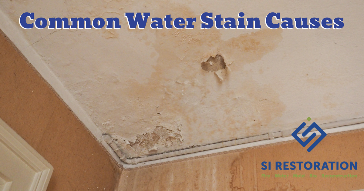 Common Causes Of Water Stains On Ceilings Si Restoration